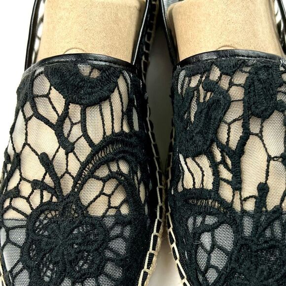 Rebecca Minkoff Jenny Black and Tan Espadrille Flats - Picture 8 of 11